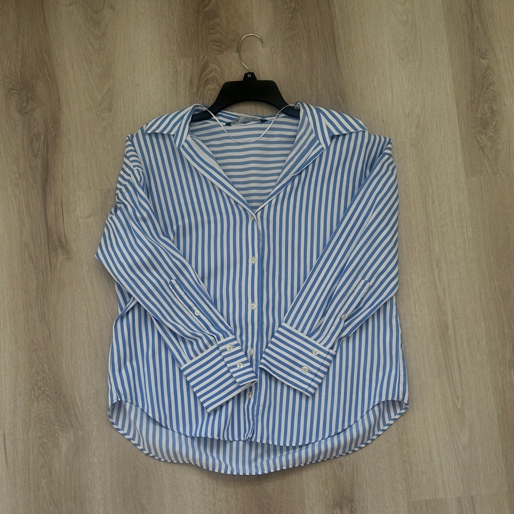 Zara Blue Striped Women’s Shirt